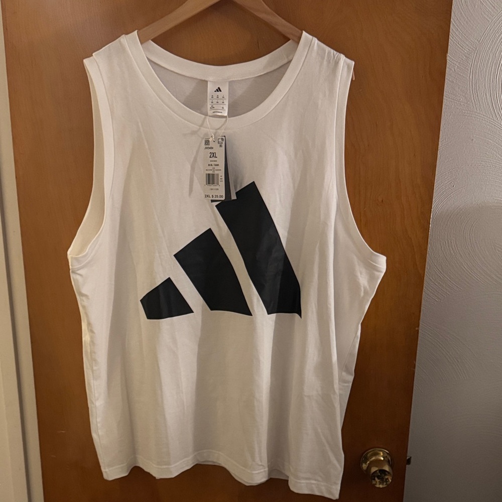 Adidas Tank Top Mens 2XL White